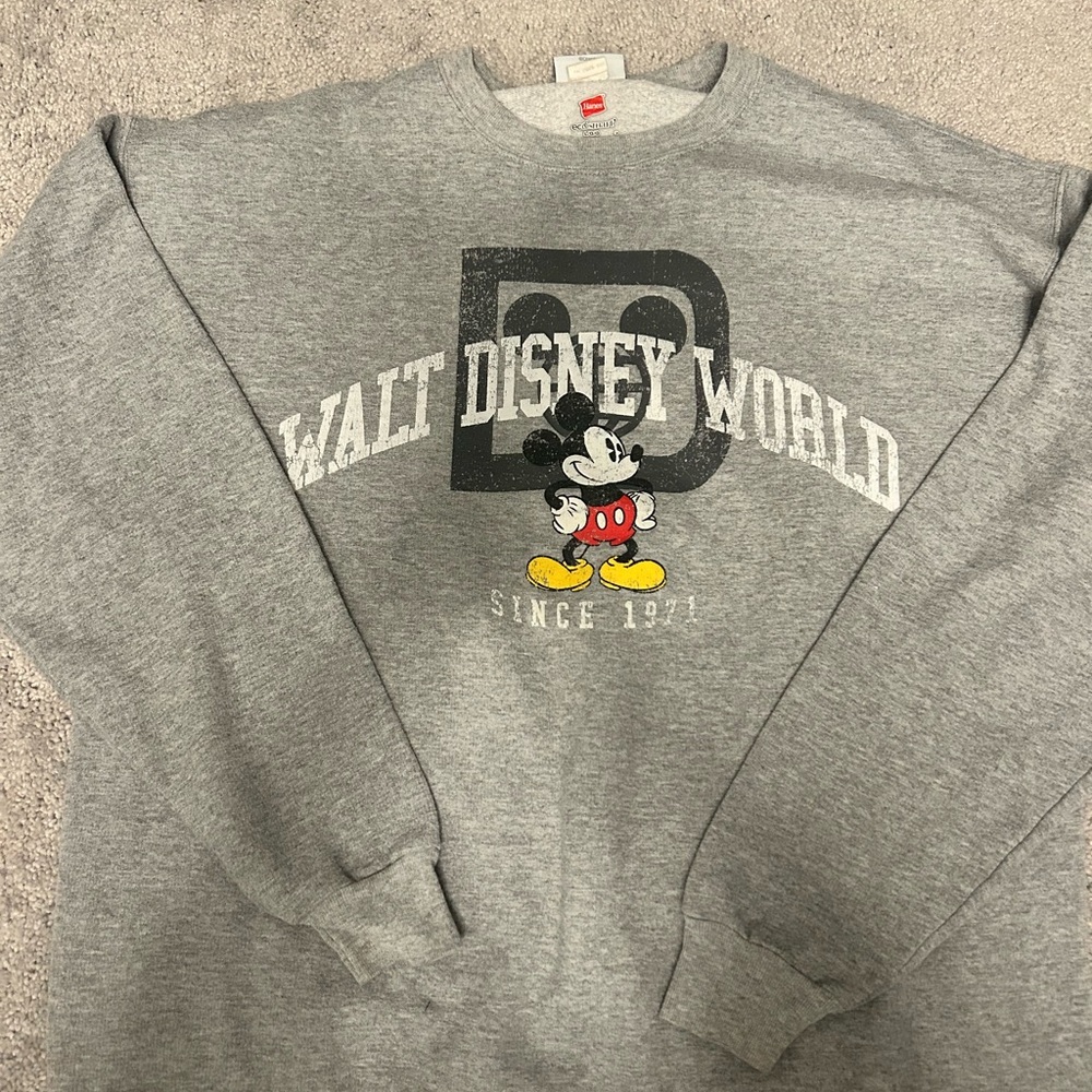 Disney Gray Walt Disney World Mickey Mouse Sweatshirt